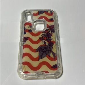 Maxcury iPhone XS Max Case Red Wavy White Heavy Duty Armor Shockproof Cover New